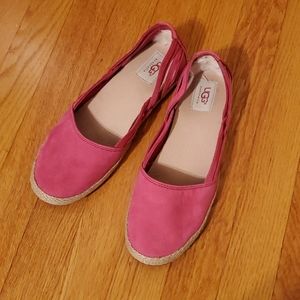 Ugg pink slip on shoes